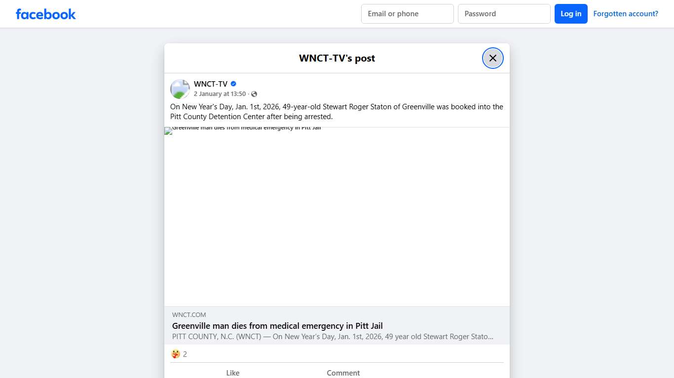 WNCT-TV - On New Year's Day, Jan. 1st, 2026, 49-year-old... Facebook