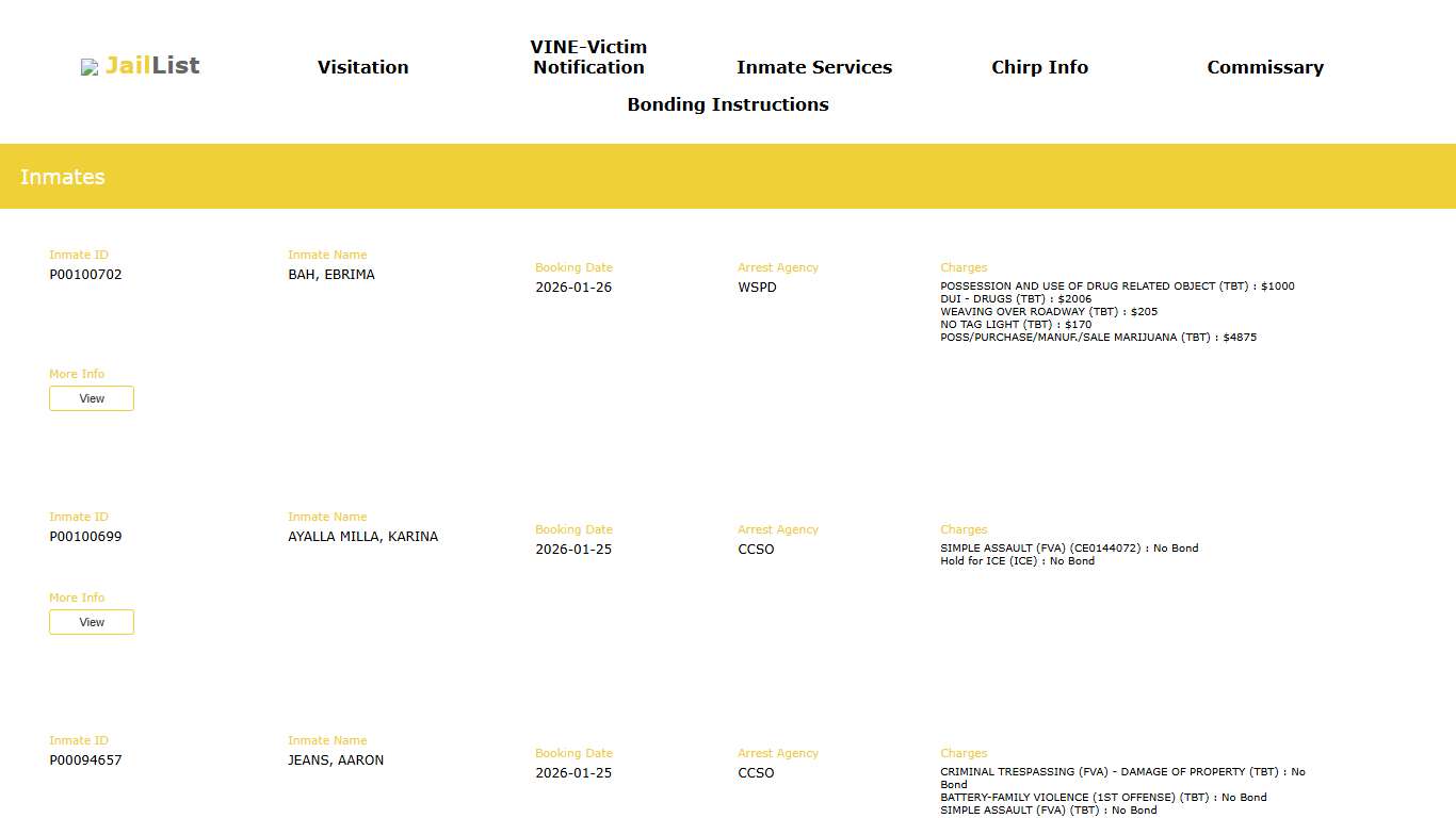 Cherokee County Inmate Search